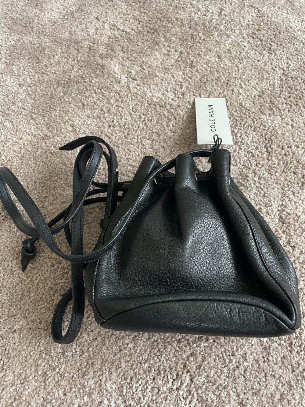 Cole Haan Leather Drawstring Purse